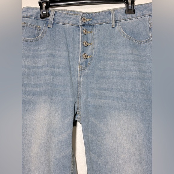 Boyfriend Barrel Cut Women's Jeans Button Up Size Large - Picture 3 of 6
